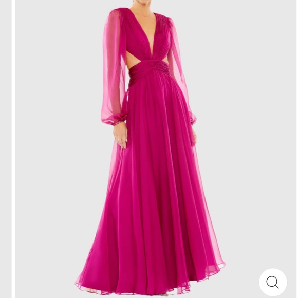Mac Duggal Dresses & Skirts - NWOT Ieena for Mac Duggal ruched cut out puff sleeve gown